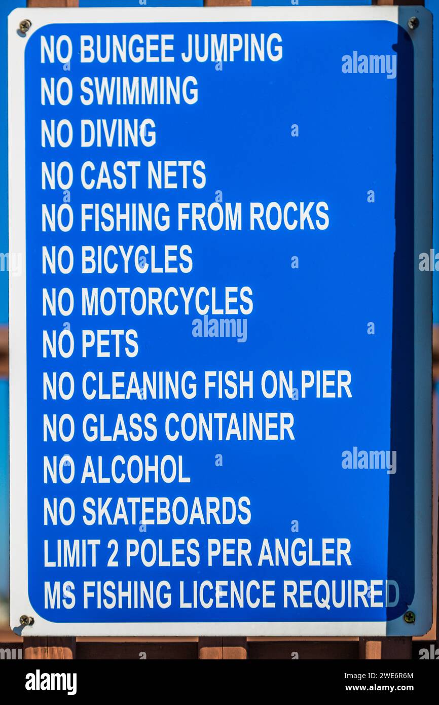 Sign with restrictions for many activities Stock Photo Alamy
