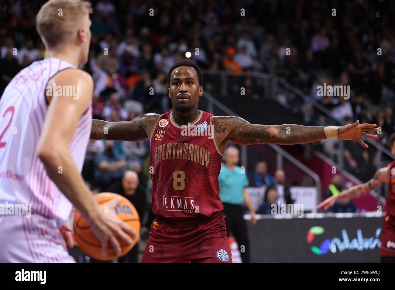 Bonn, Deutschland. 23rd Jan, 2024. Dee Bost (Galatasaray), BCL ...