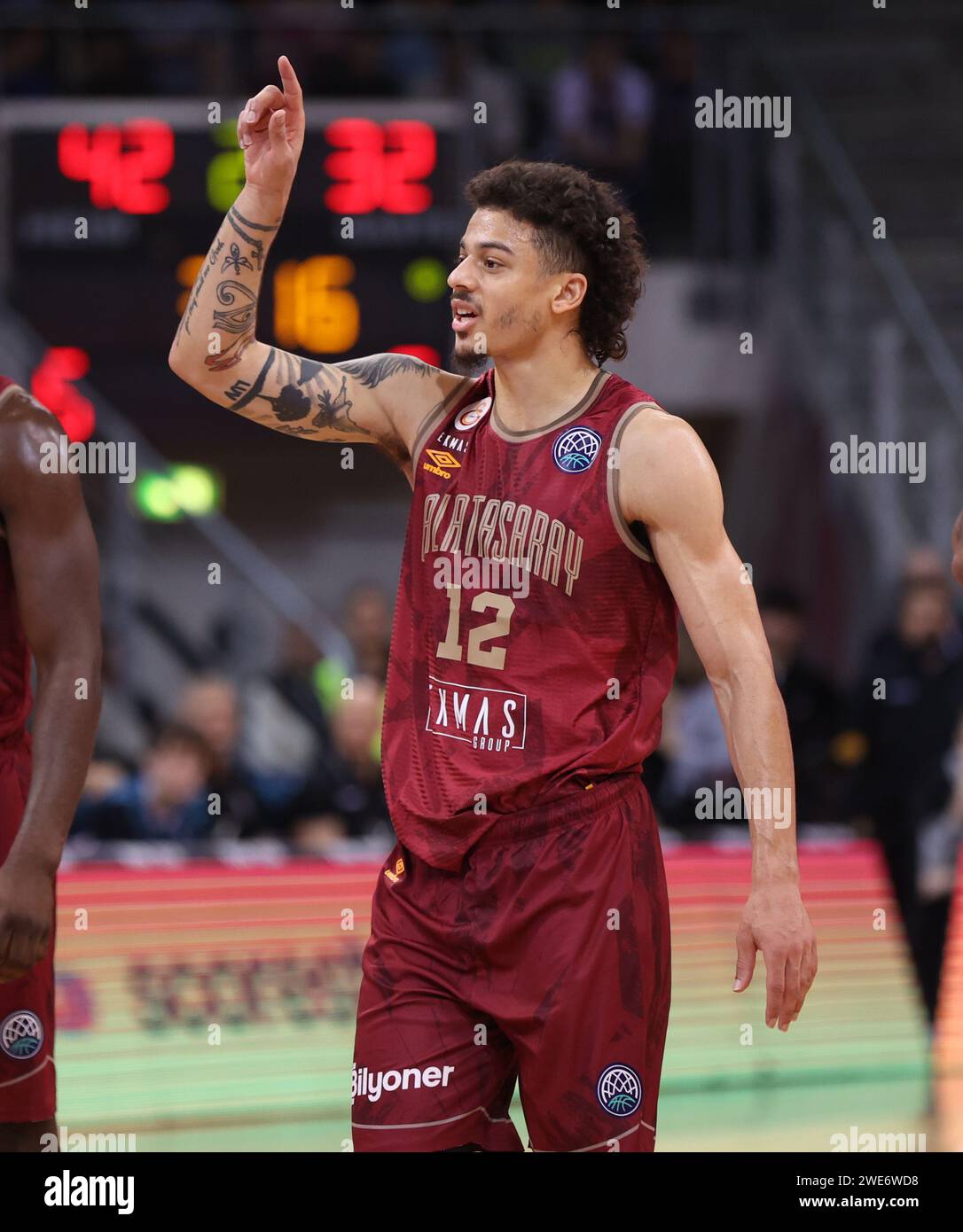 Bonn, Deutschland. 23rd Jan, 2024. Jonah Radebaugh (Galatasaray), BCL ...