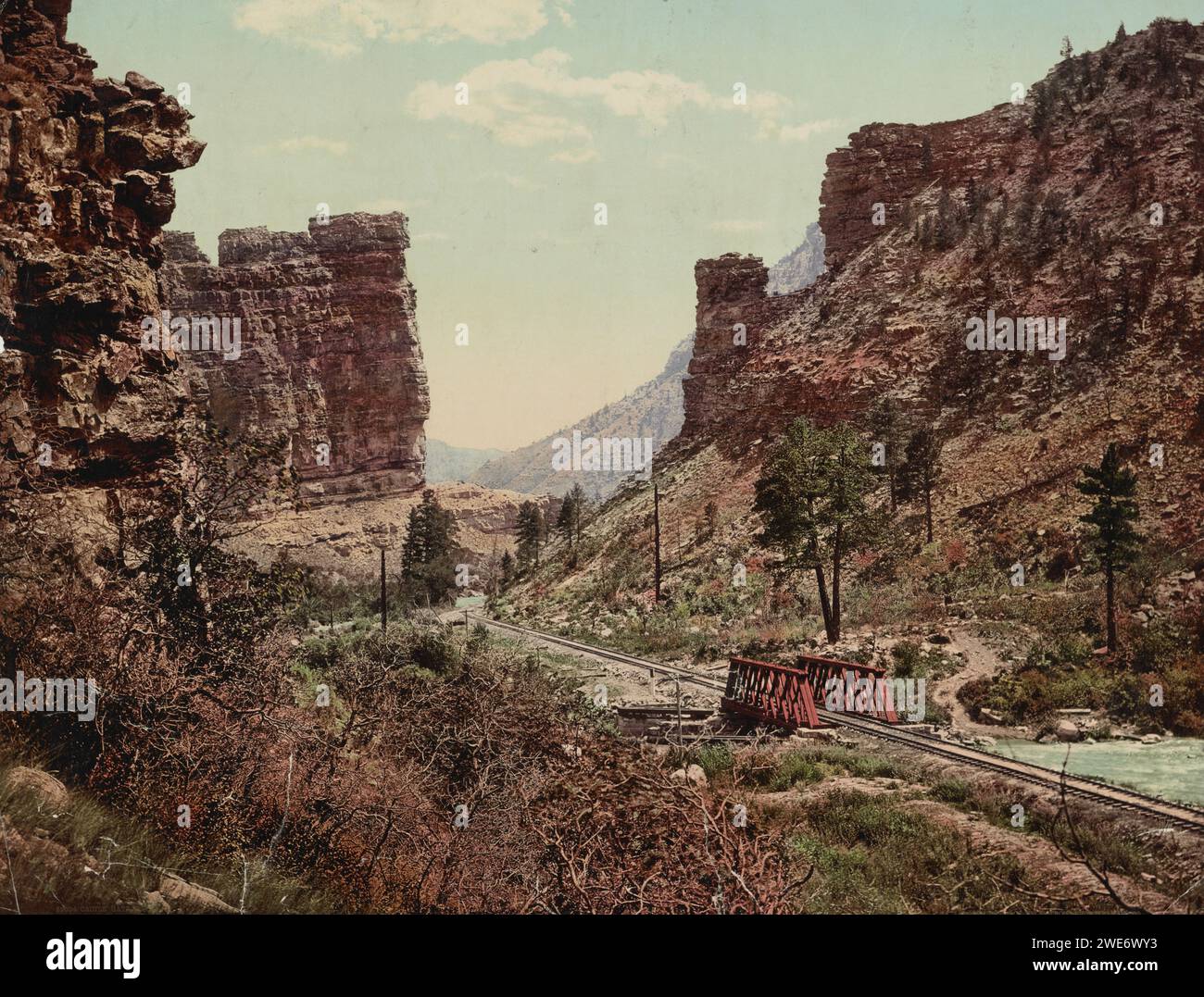 Castle Gate, Price Canyon, Carbon County, Utah 1900. Stock Photo
