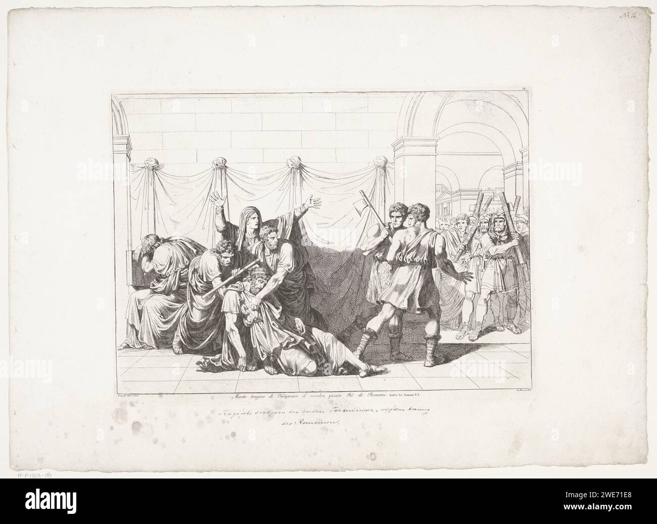 The death of Tarquinius de Older, Bartolomeo Pinelli, 1818 print The ...