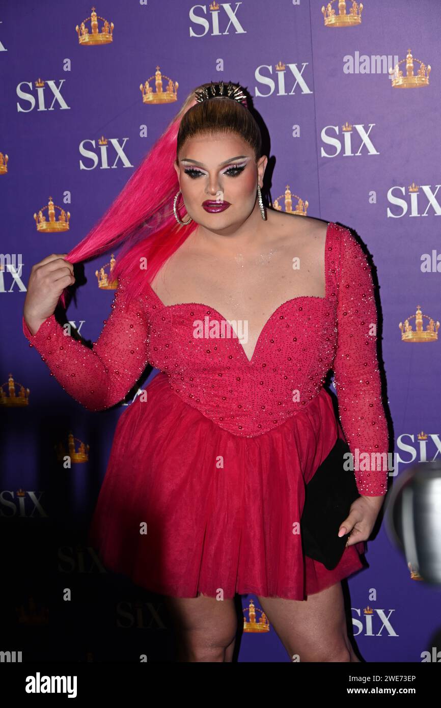 London, UK. 23rd Jan, 2024. Hannah Conda attends the Red Carpet: Gala Night for the Six The Musical at Vaudeville Theatre, London, UK. Credit: See Li/Picture Capital/Alamy Live News Stock Photo