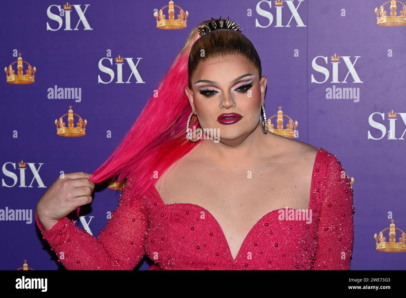 London, UK. 23rd Jan, 2024. Hannah Conda attends the Red Carpet: Gala Night for the Six The Musical at Vaudeville Theatre, London, UK. Credit: See Li/Picture Capital/Alamy Live News Stock Photo