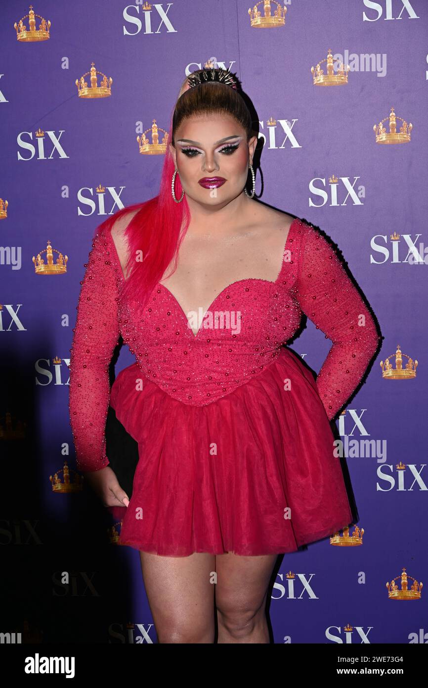 London, UK. 23rd Jan, 2024. Hannah Conda attends the Red Carpet: Gala Night for the Six The Musical at Vaudeville Theatre, London, UK. Credit: See Li/Picture Capital/Alamy Live News Stock Photo