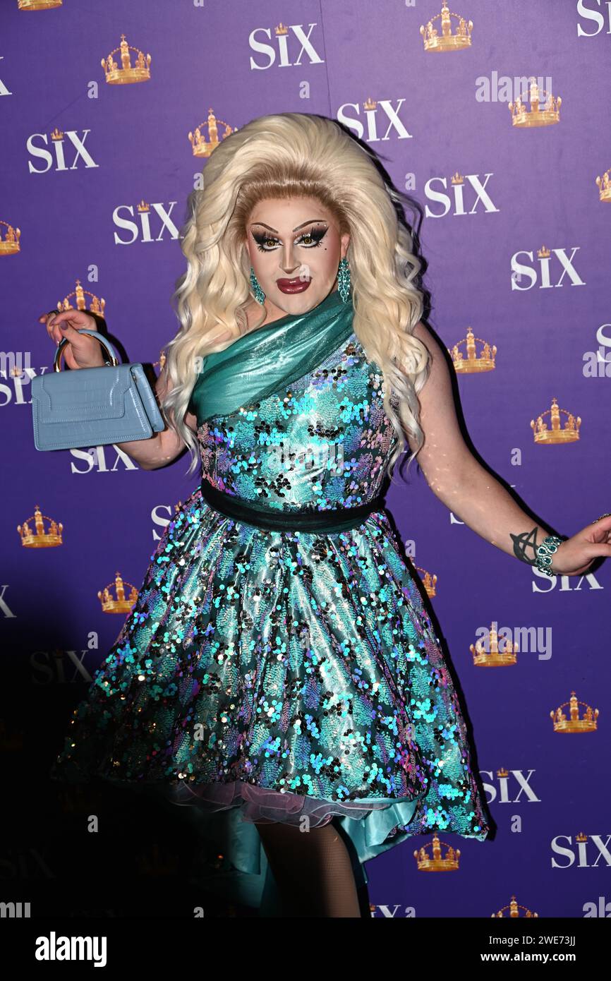 London, UK. 23rd Jan, 2024. Kitty Scott Claus attends the Red Carpet: Gala Night for the Six The Musical at Vaudeville Theatre, London, UK. Credit: See Li/Picture Capital/Alamy Live News Stock Photo