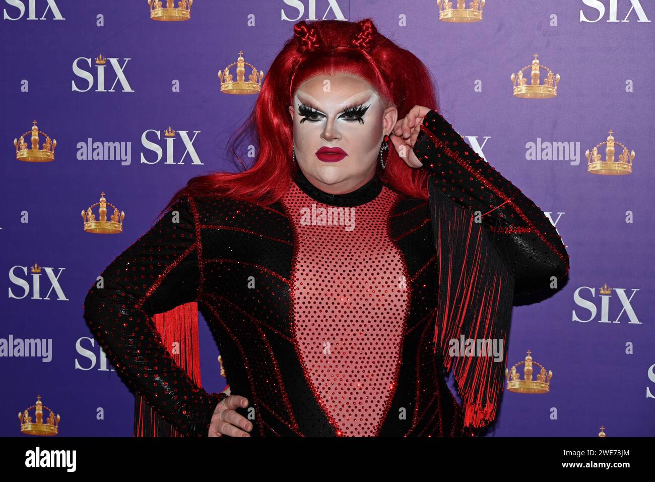 London, UK. 23rd Jan, 2024. Pixie Polite attends the Red Carpet: Gala Night for the Six The Musical at Vaudeville Theatre, London, UK. Credit: See Li/Picture Capital/Alamy Live News Stock Photo