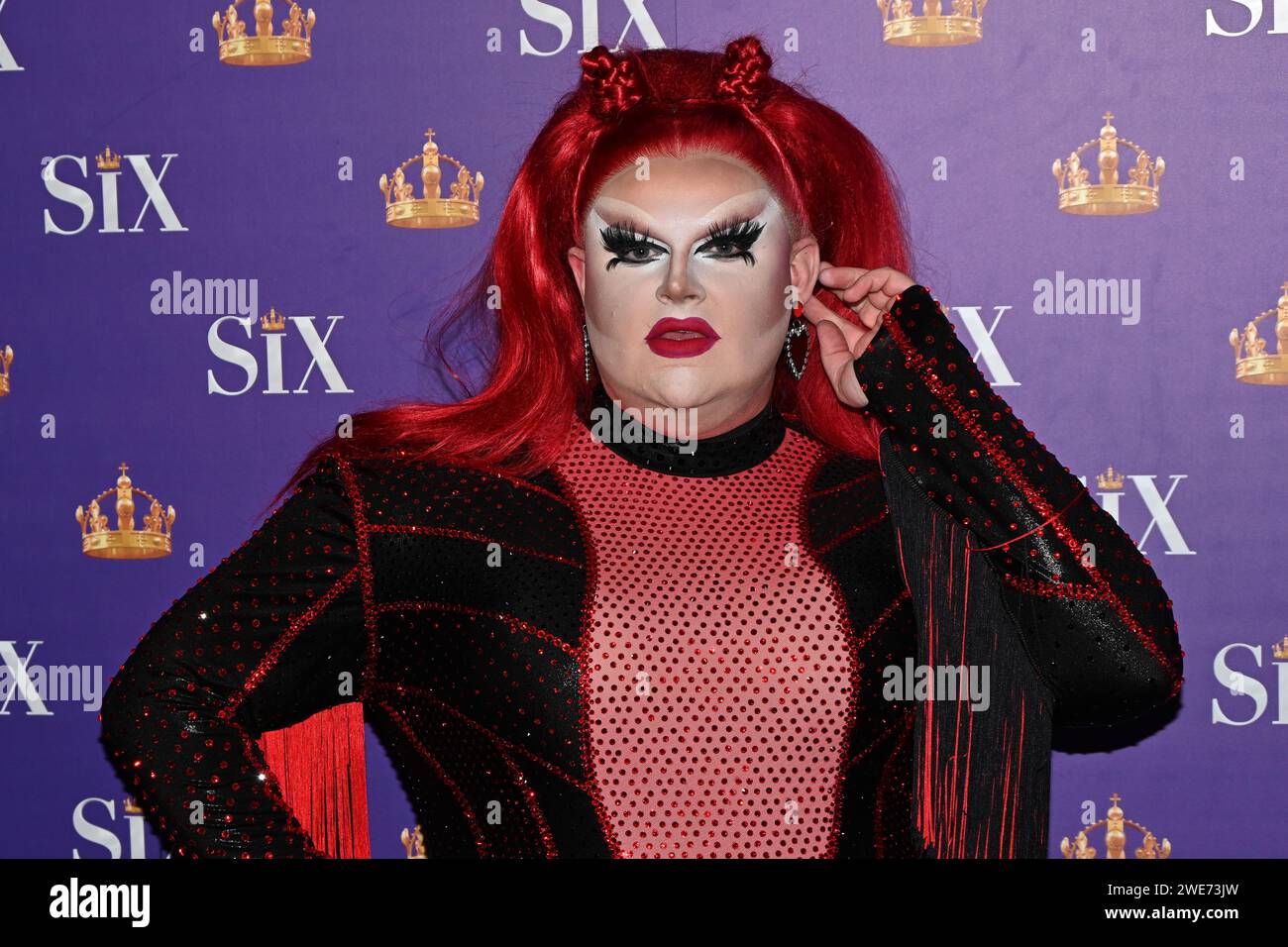 London, UK. 23rd Jan, 2024. Pixie Polite attends the Red Carpet: Gala Night for the Six The Musical at Vaudeville Theatre, London, UK. Credit: See Li/Picture Capital/Alamy Live News Stock Photo