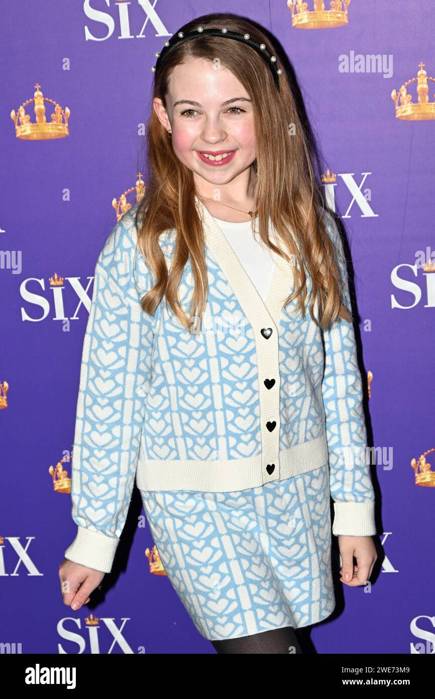 London, UK. 23rd Jan, 2024. Darcy Watson attends the Red Carpet: Gala Night for the Six The Musical at Vaudeville Theatre, London, UK. Credit: See Li/Picture Capital/Alamy Live News Stock Photo