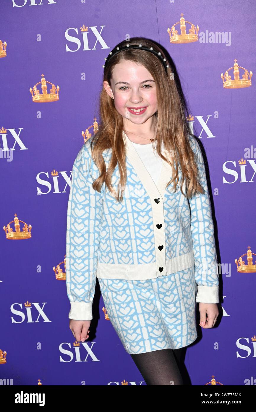 London, UK. 23rd Jan, 2024. Darcy Watson attends the Red Carpet: Gala Night for the Six The Musical at Vaudeville Theatre, London, UK. Credit: See Li/Picture Capital/Alamy Live News Stock Photo