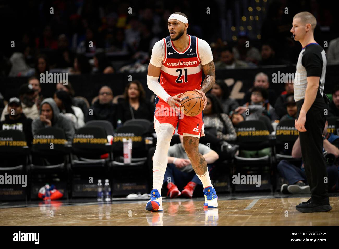 Washington Wizards center Daniel Gafford (21)in action during the