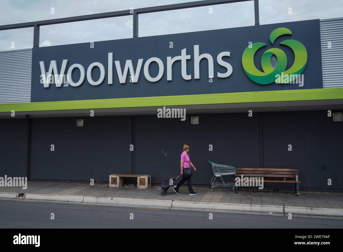 Adelaide,Australia 24 January 2024. A local Woolworth supermarket in