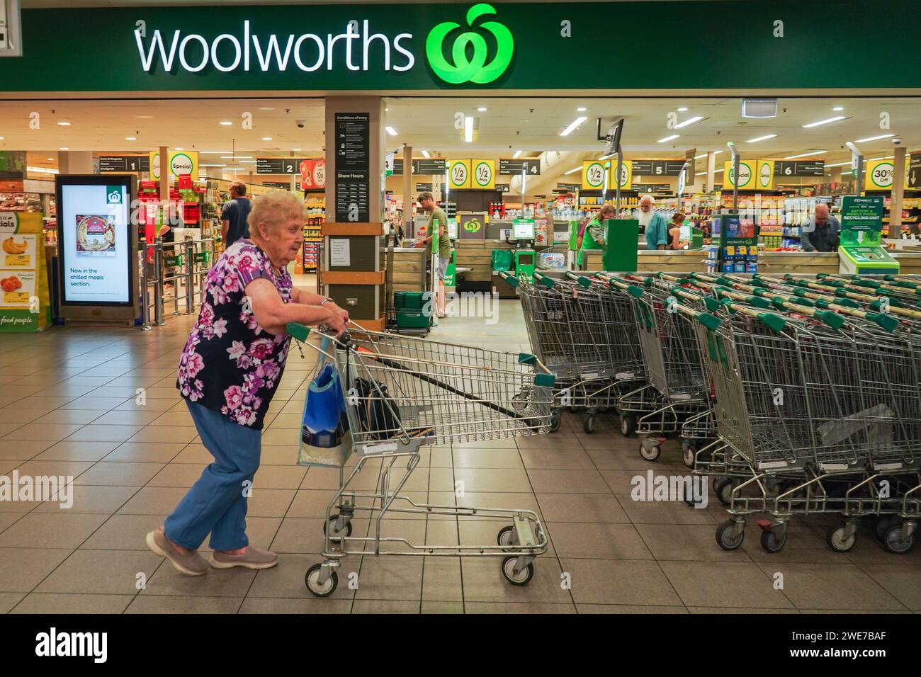 Adelaide,Australia 24 January 2024. A local Woolworth supermarket in