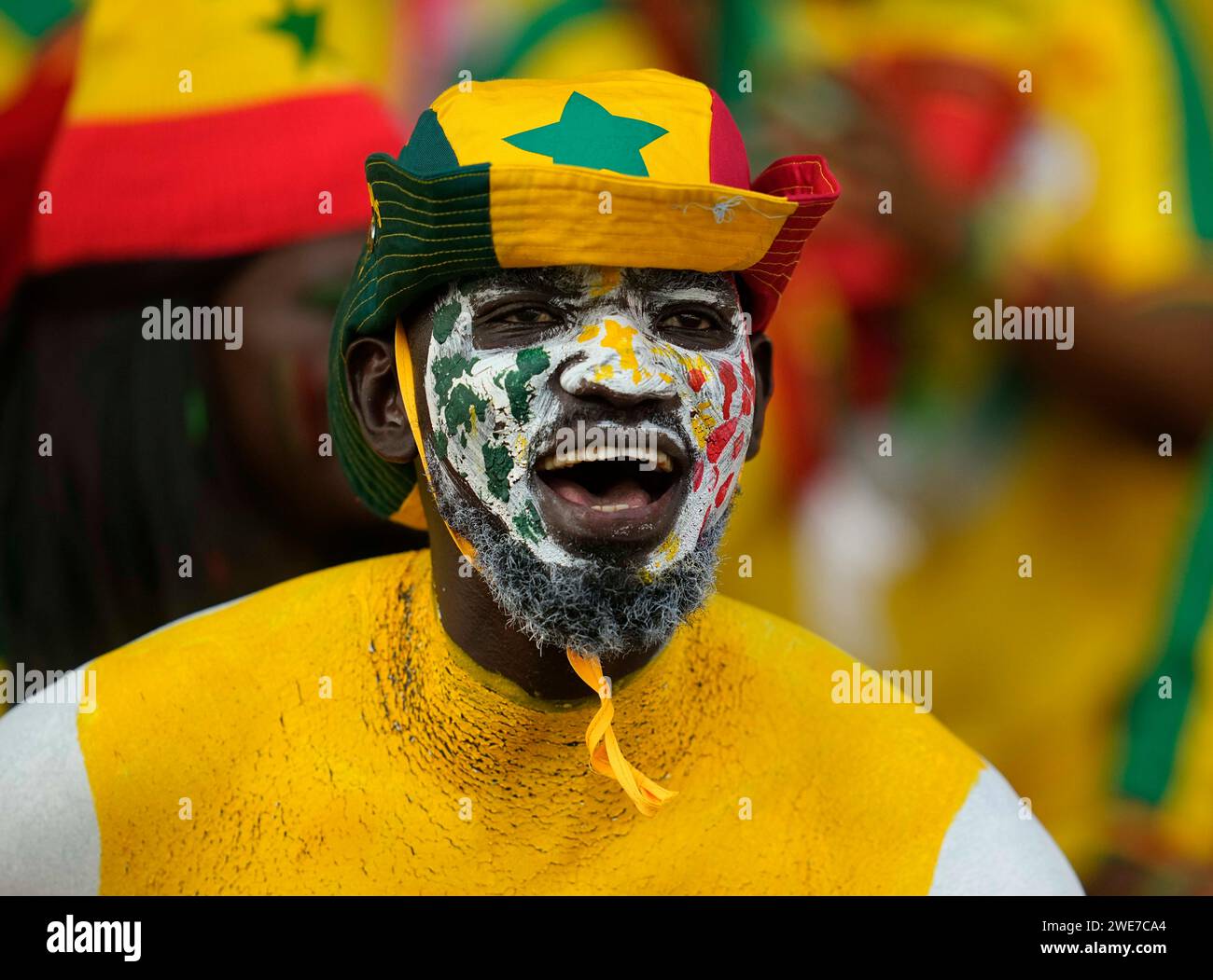 January 23 2024: // during a African Cup of Nations Group C game, Guinea vs Senegal, at Stade Charles Konan Banny, Yamoussoukro, Ivory Coast. Kim Price/CSM Stock Photo