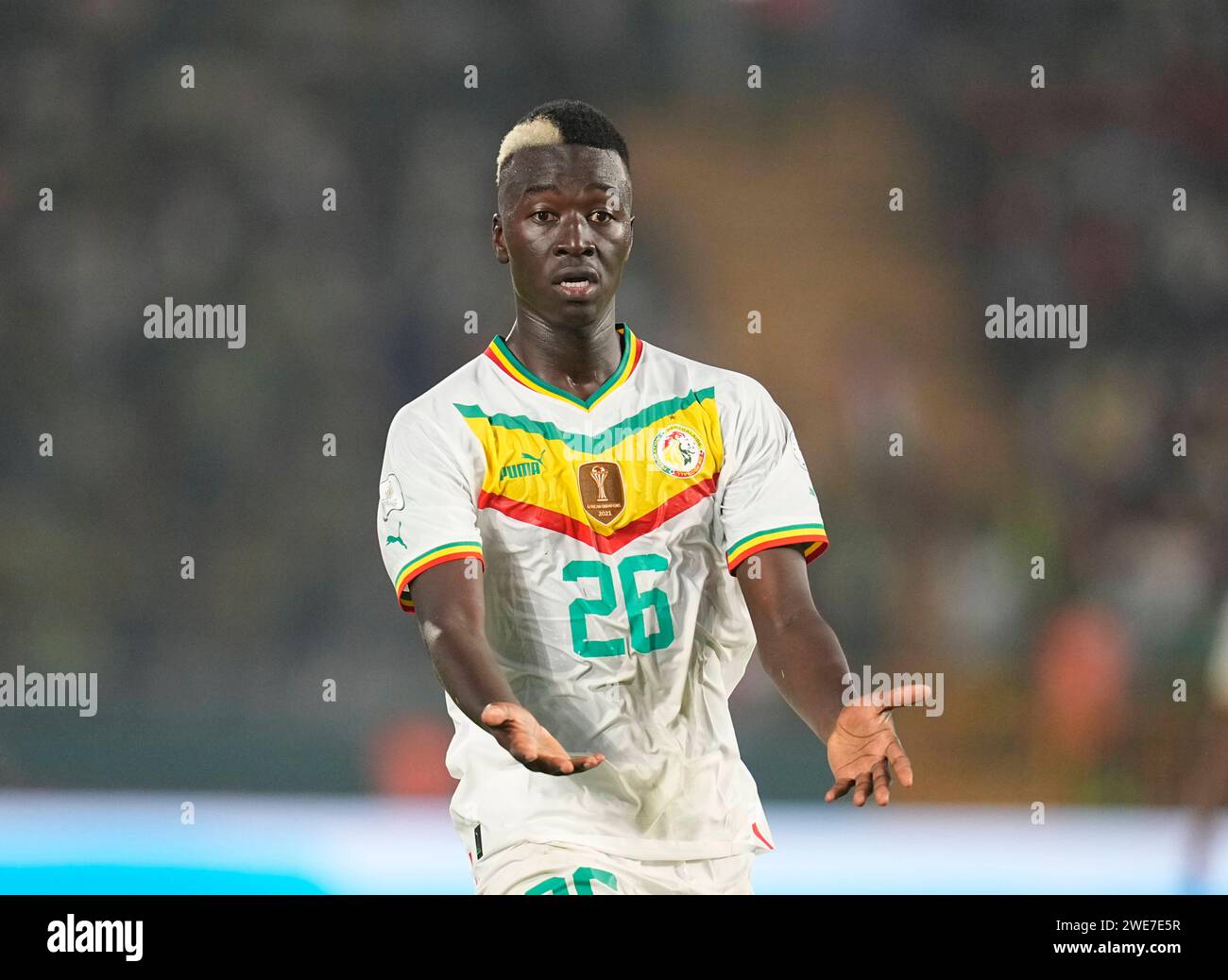 January 23 2024: Pape Alassane Gueye (Senegal) // during a African Cup of Nations Group C game, Guinea vs Senegal, at Stade Charles Konan Banny, Yamoussoukro, Ivory Coast. Kim Price/CSM Stock Photo
