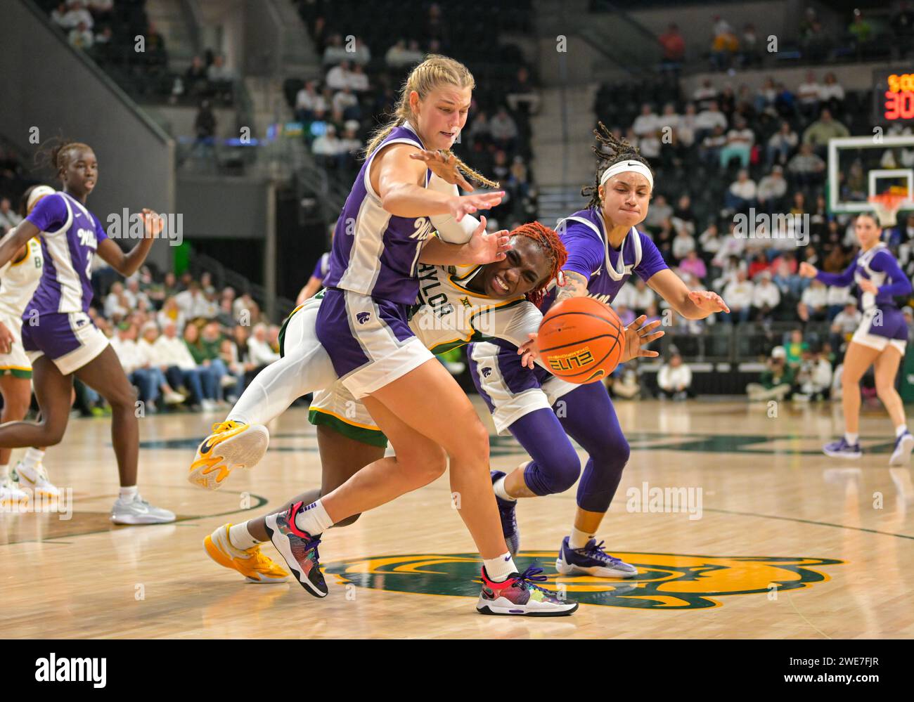 Waco, Texas, USA. 22nd Jan, 2024. Kansas State Wildcats guard Gabby