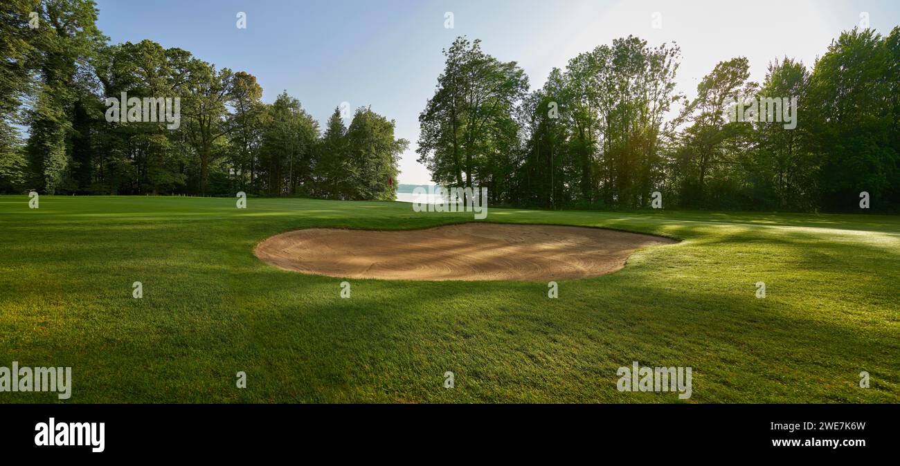 Golf course, sand bunker Stock Photo - Alamy