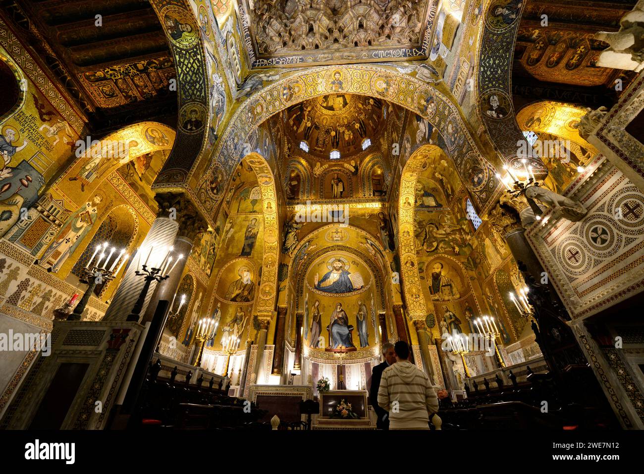 Interior of the Palatine Chapel (Cappella Palatina) at the Royal Palace ...