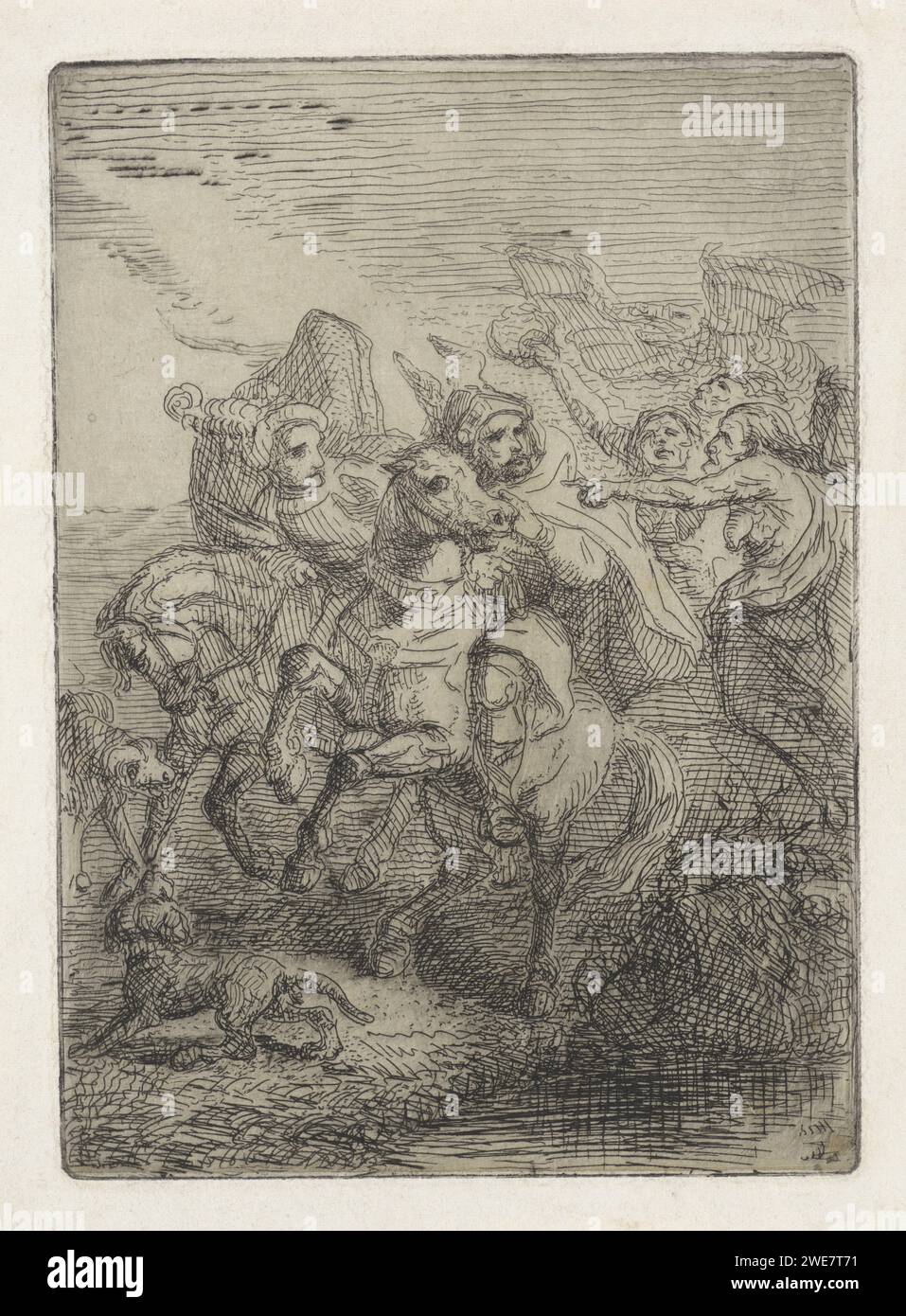 Macbeth and Banquo meet the three witches, Theodoor Schaepkens, 1825 ...
