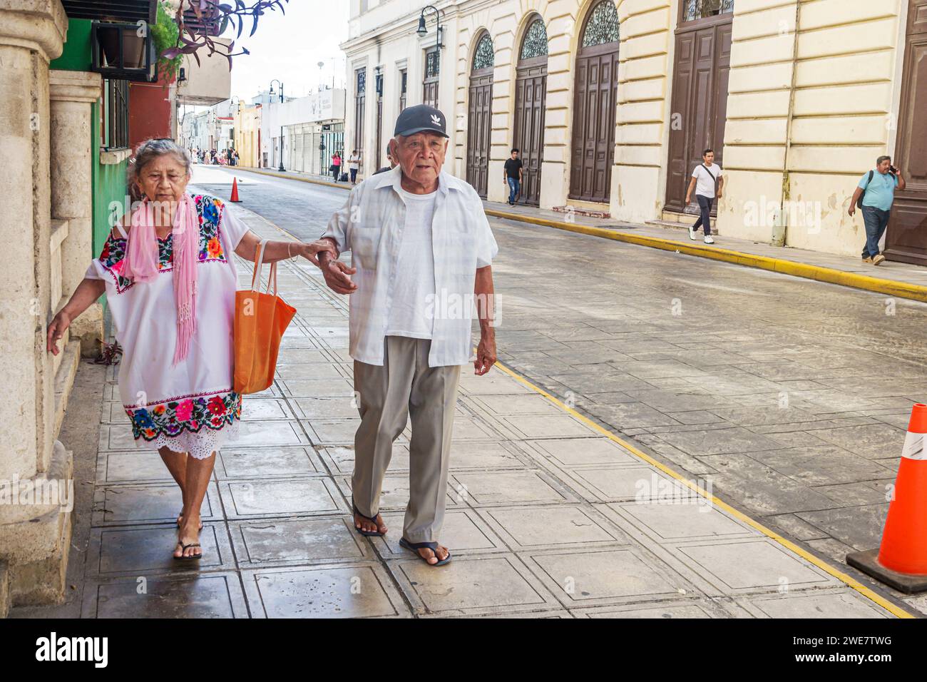Merida Mexico,centro historico central historic district,senior citizen pensioner,retired retirement,old older elder elderly,seniors citizens pensione Stock Photo
