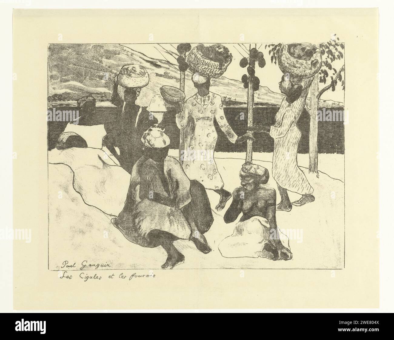 Seven women on the water on Martinique, Paul Gauguin, 1900 - 1925 print ...