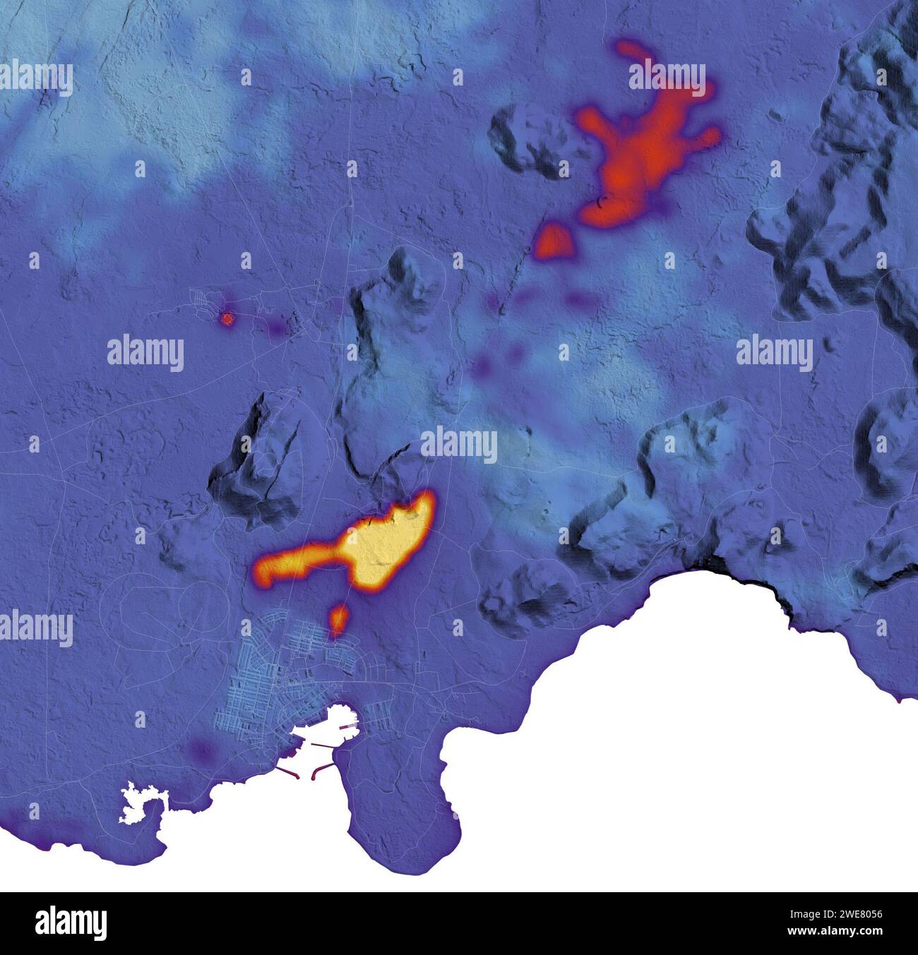 Norway. 16th Jan, 2024. Volcanic activity reawakened on the Reykjanes