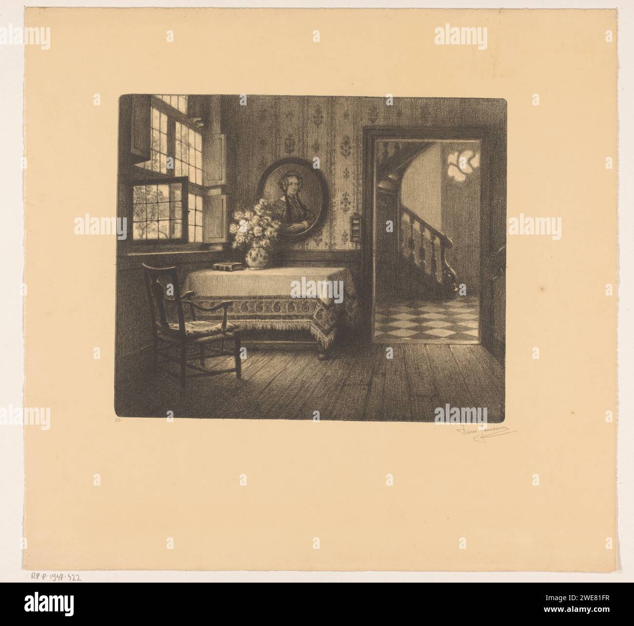 Curated visual reference: Picture Idea: Interior With Portrait Table And Look At A Corridor René