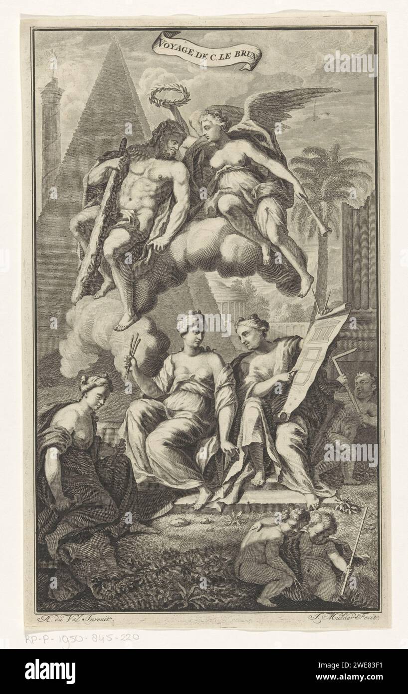 Hercules Crowned by Victoria, Joseph Mulder, After Robbert Duval, 1700