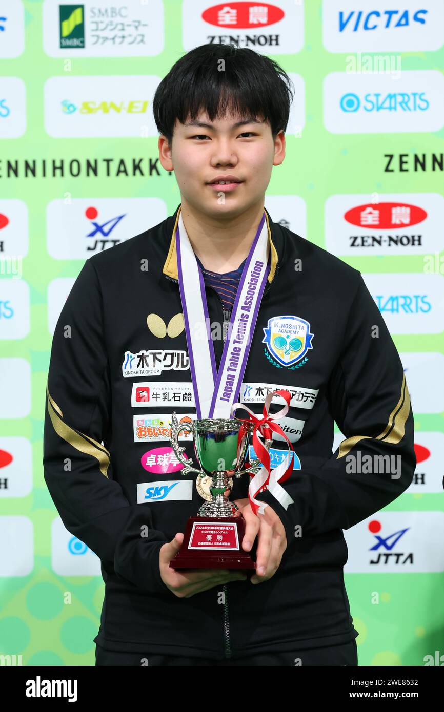 Tokyo, Japan. 24th Jan, 2024. Sora Matsushima Table Tennis All Japan