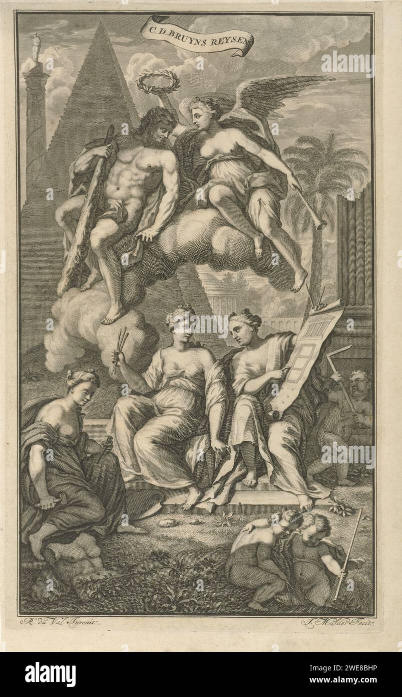 Hercules Crowned by Victoria, Joseph Mulder, After Robbert Duval, 1698
