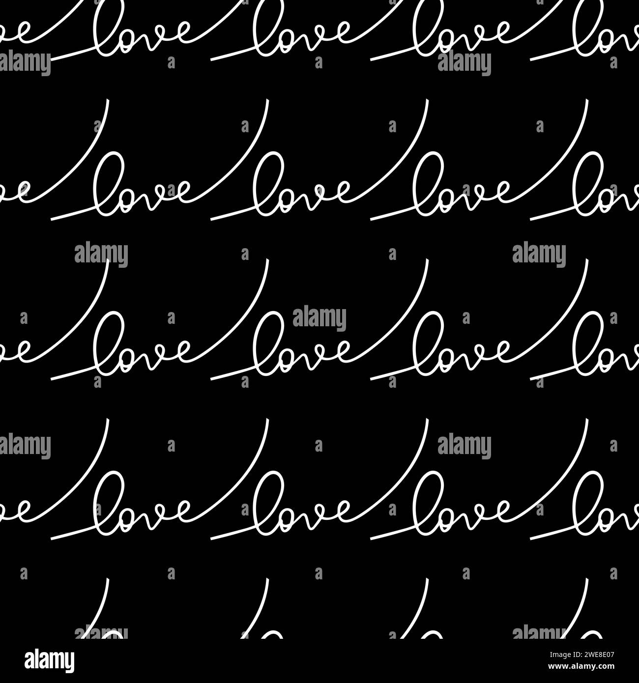 Hand written lettering Love seamless pattern.Text backgrounds applicable in wallpaper, wrapping, print, textiles to valentines day or wedding. Vector Stock Vector