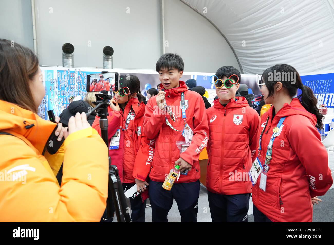Japan Short Track team group, JANUARY 24, 2025 At Athlete's Village