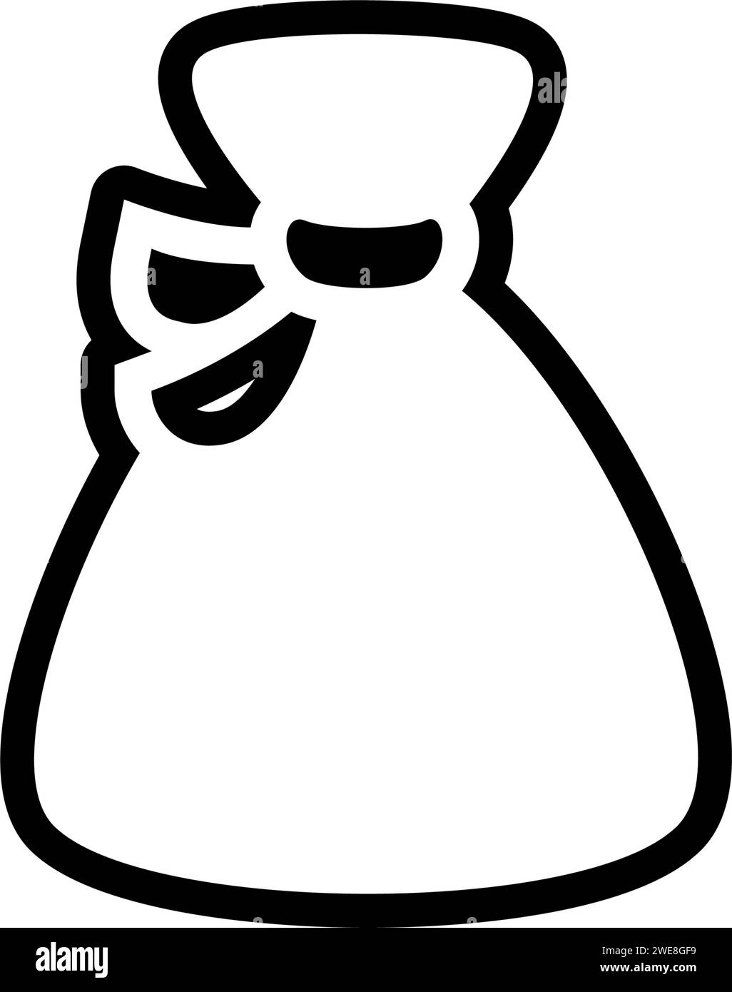 Money bag icon, made in line style Stock Vector Image & Art - Alamy