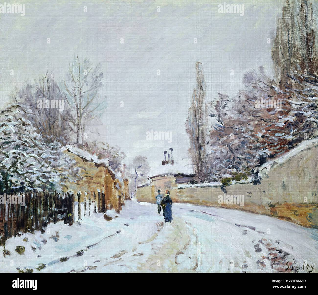 La neige à Louveciennes. Alfred Sisley. 1875 Stock Photo - Alamy