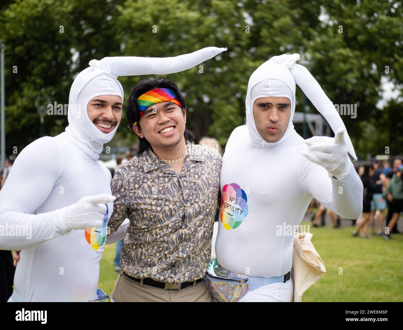 Melbourne, Australia. 21st Jan, 2024. A Midsumma Carnival attendee
