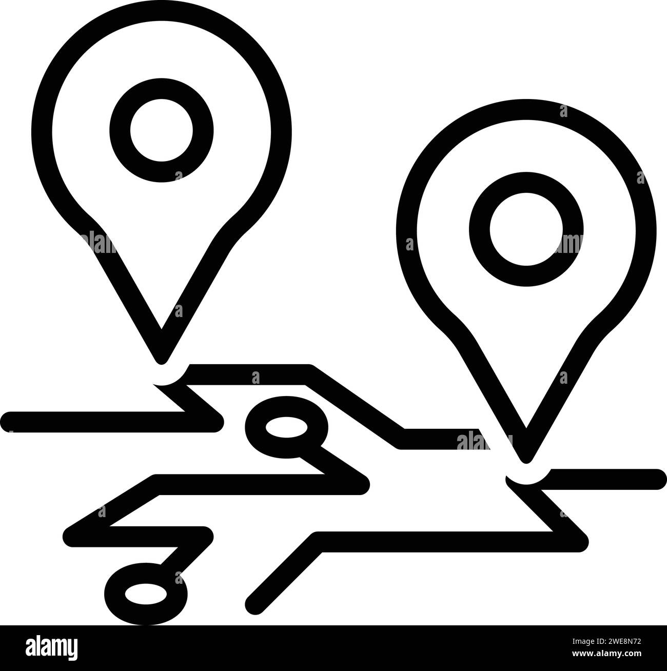 Gps map Black and White Stock Photos & Images - Alamy