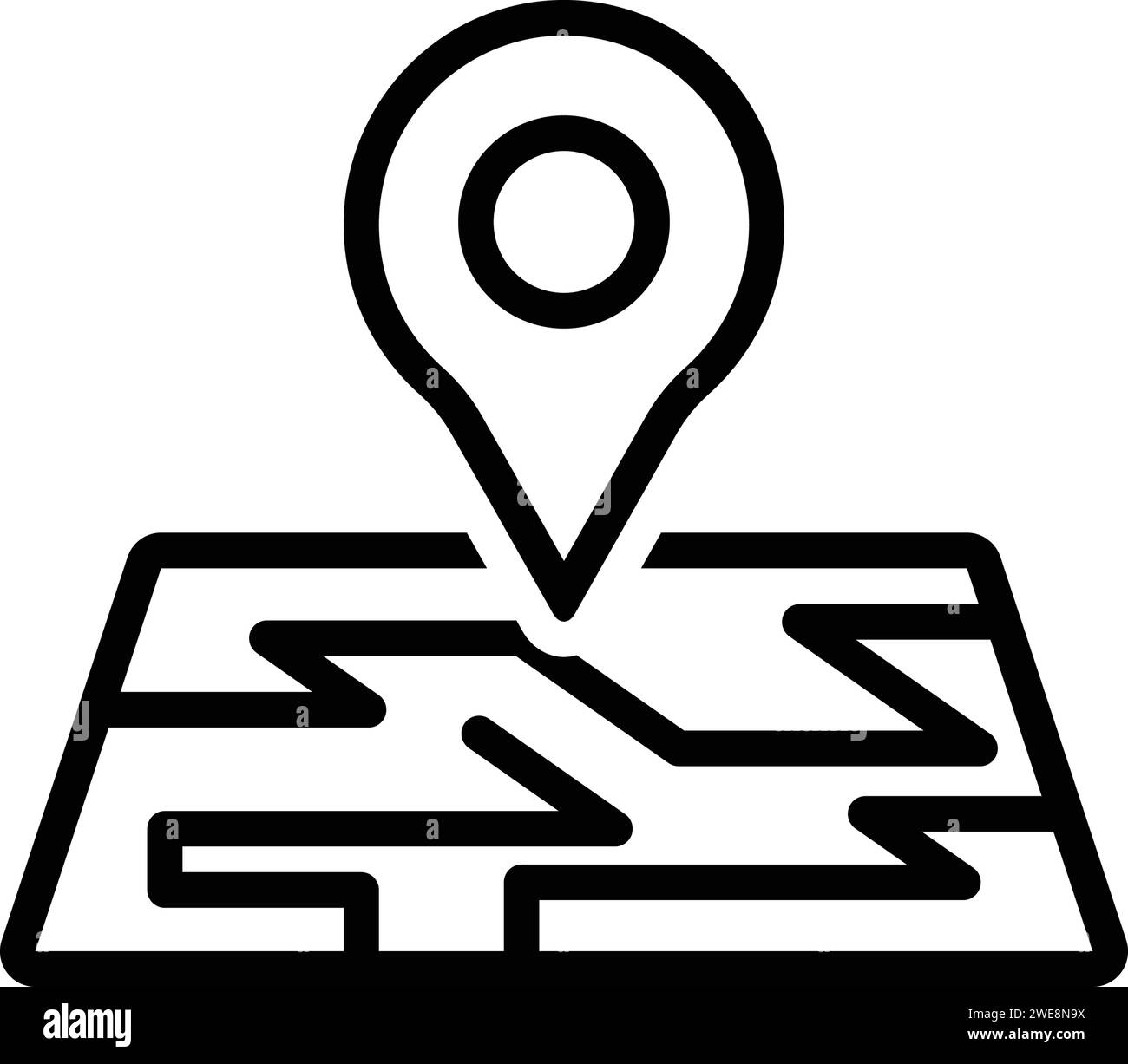 Icon for map location pointer Stock - Icon For Maplocationpointer 2WE8N9X
