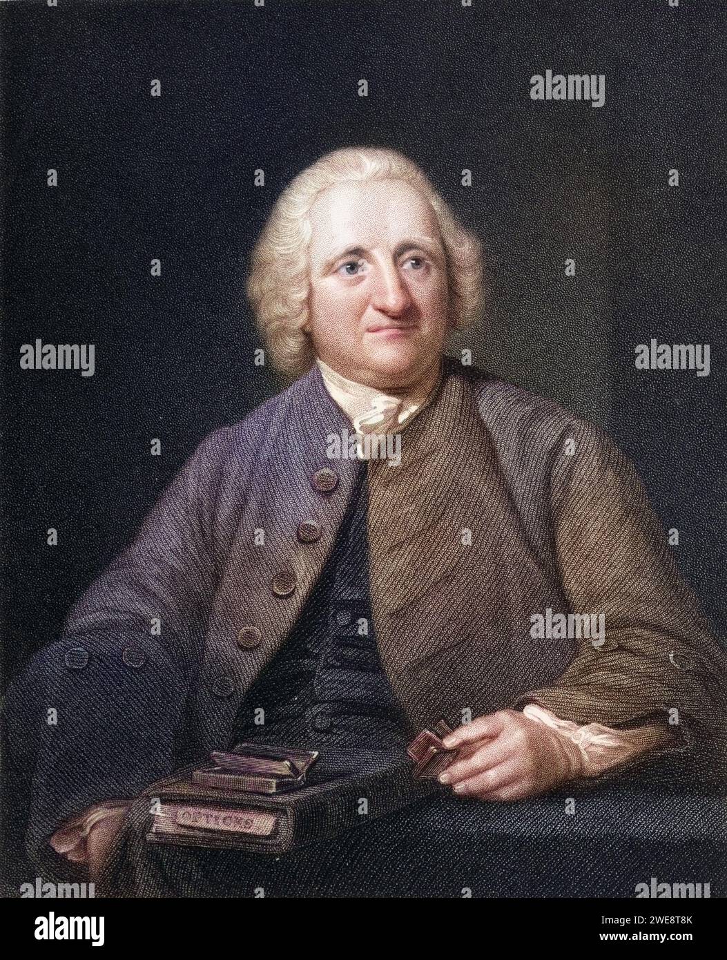 John Dollond 1706 - 1761 Englischer Optiker Aus dem Buch Gallery of Portraits, London 1833., Historisch, digital restaurierte Reproduktion von einer Vorlage aus dem 19. Jahrhundert, Record date not stated Stock Photo