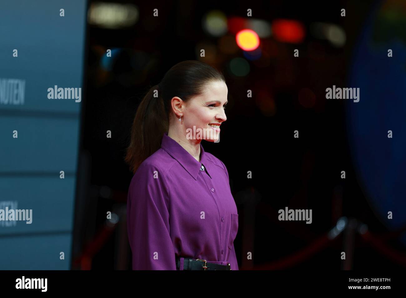 Berlin, Germany. 23rd Jan, 2024. Berlin: World premiere of 'Eine Million Minuten” at the Zoopalast. The photo shows the actress Jennifer Ulrich, on the red carpet shortly before the world premiere of the film 'A Million Minutes' in front of the Zoopalast. (Photo by Simone Kuhlmey/Pacific Press) Credit: Pacific Press Media Production Corp./Alamy Live News Stock Photo
