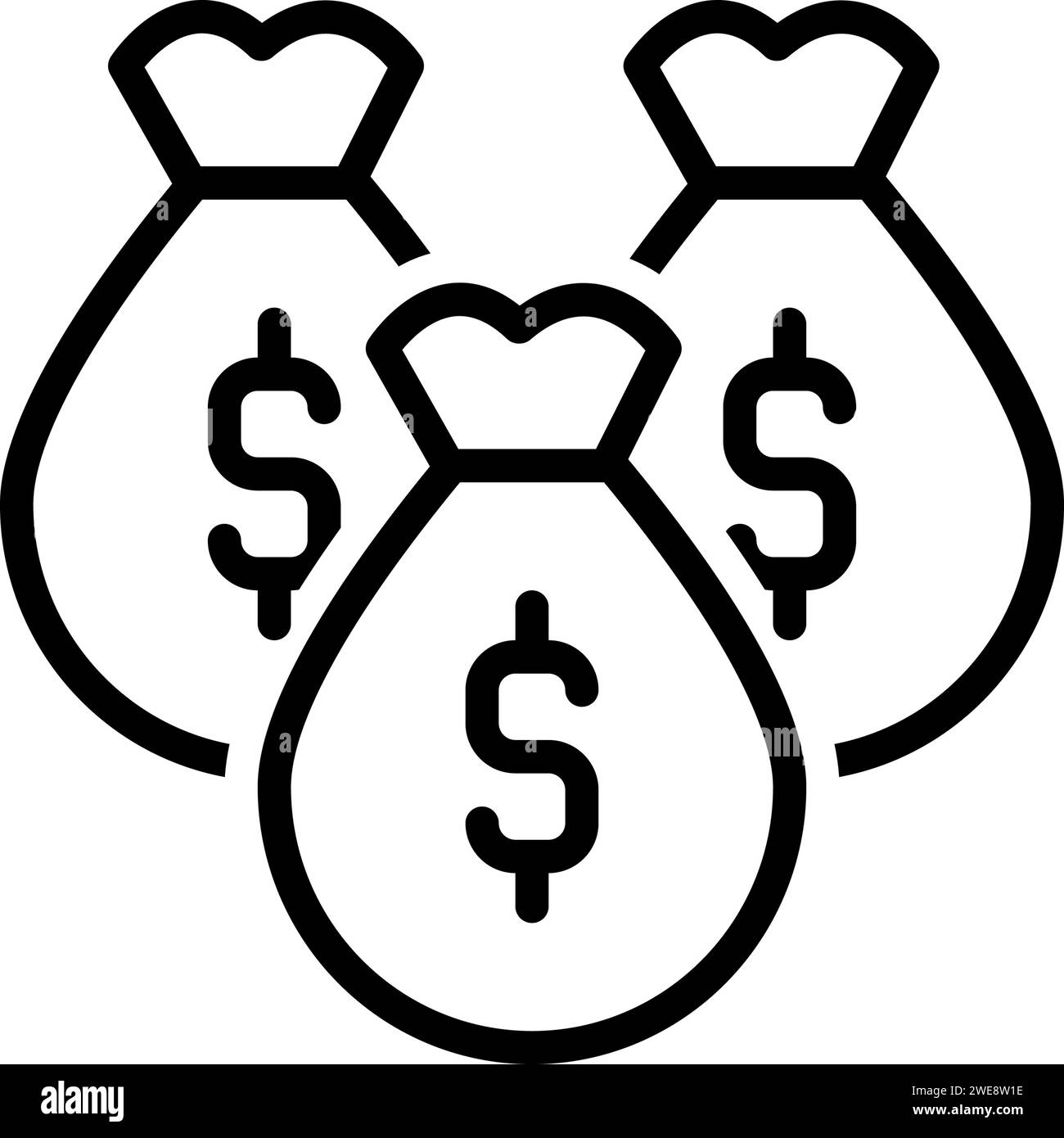 Icon for money bag,money,bag Stock Vector