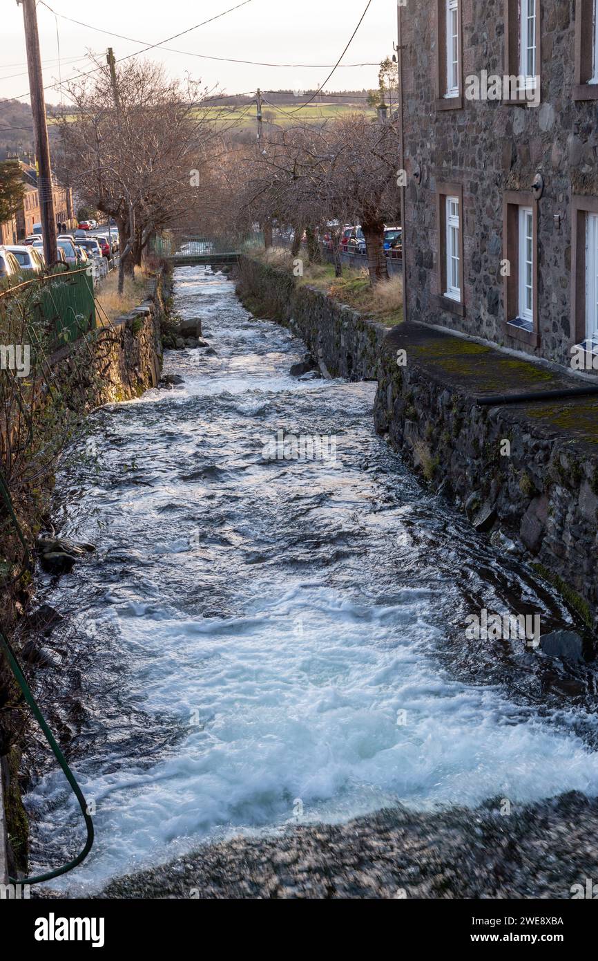 Mill Burn in Tillicoultry, Clackmannanshire, Scotland Stock Photo