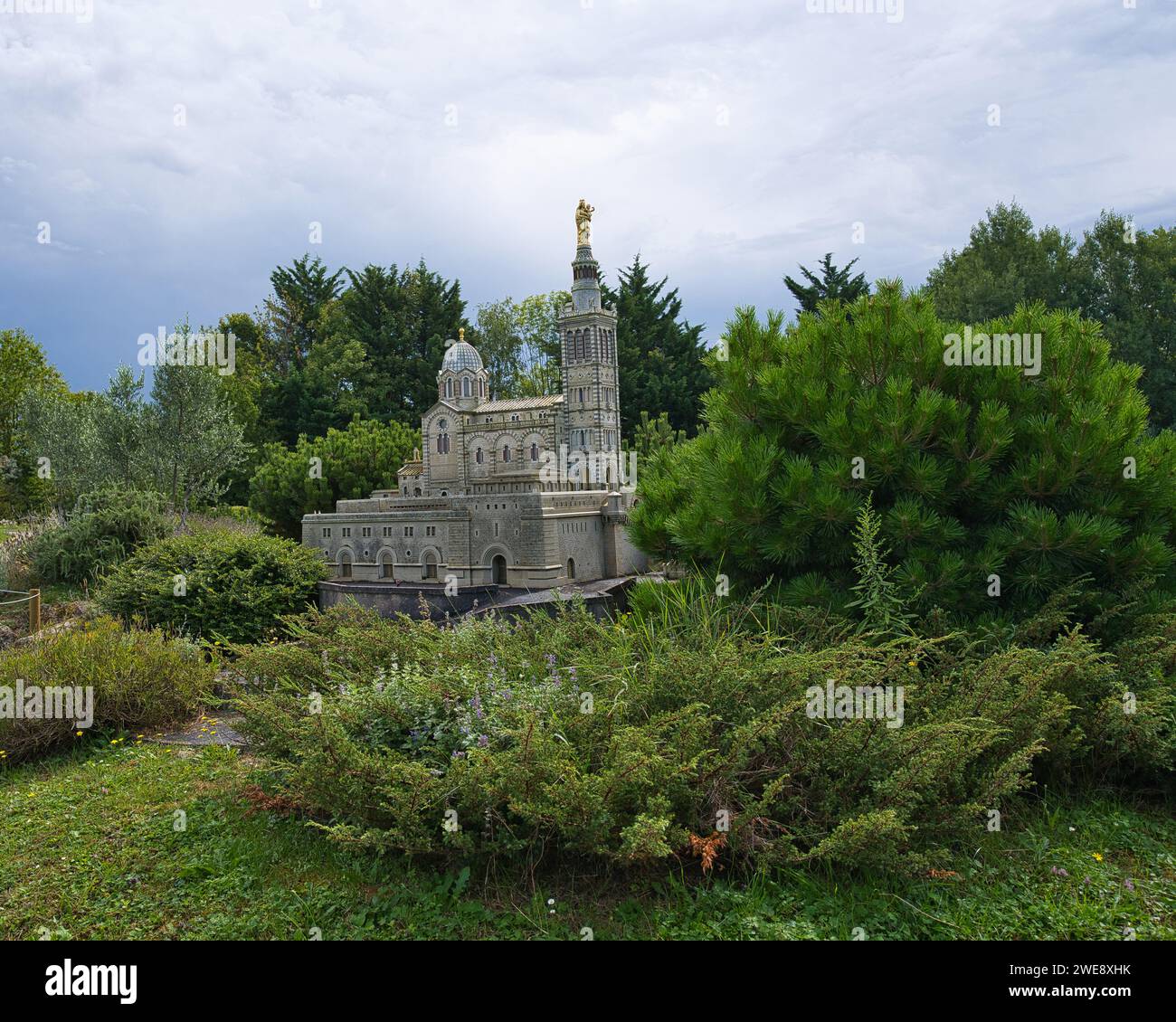 France Miniature, Élancourt, France, 08.19.2023, miniature park tourist ...