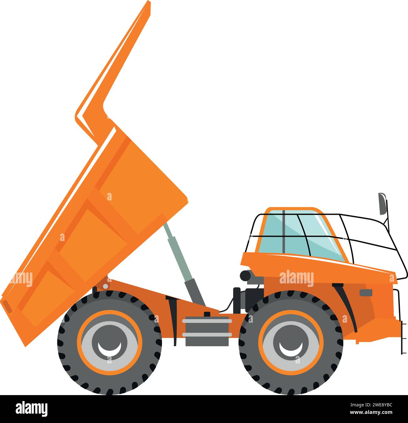 Dump Truck Icon in Flat Style Stock Vector Image & Art - Alamy