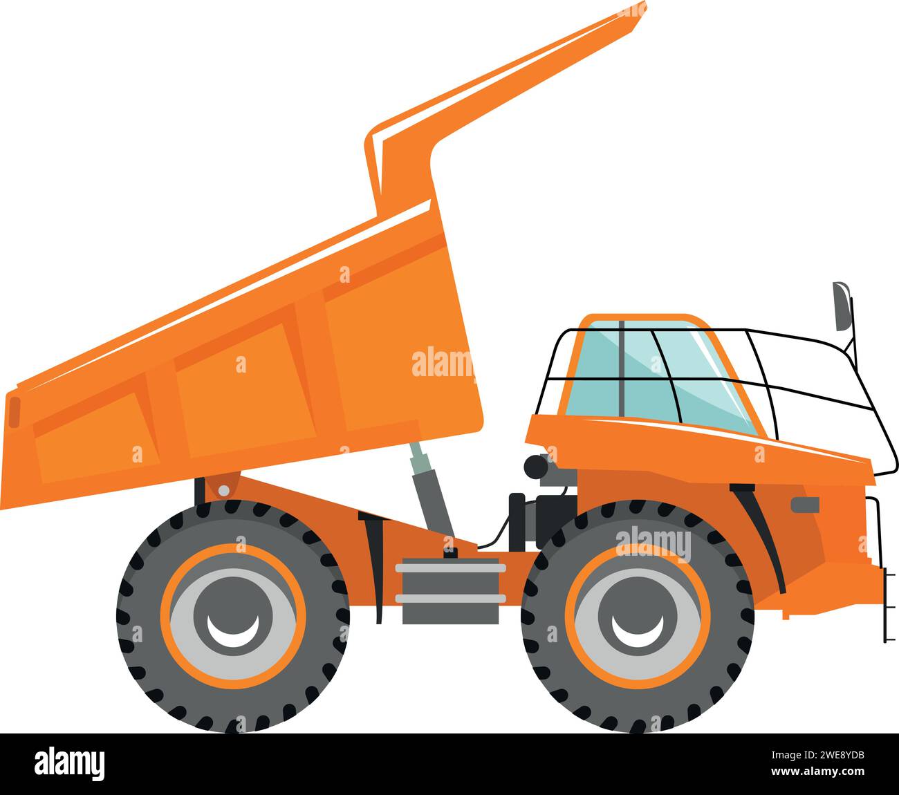 Dump Truck Icon in Flat Style Stock Vector Image & Art - Alamy