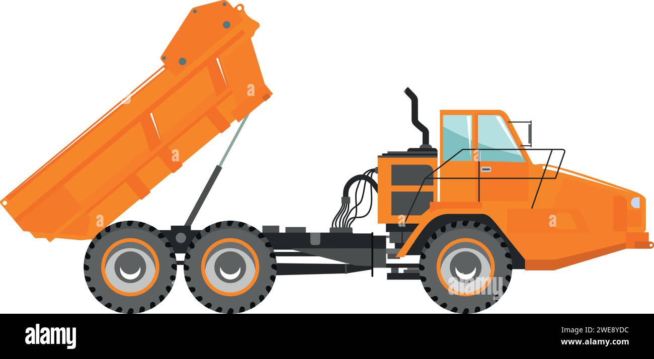 Dump Truck Icon in Flat Style Stock Vector Image & Art - Alamy