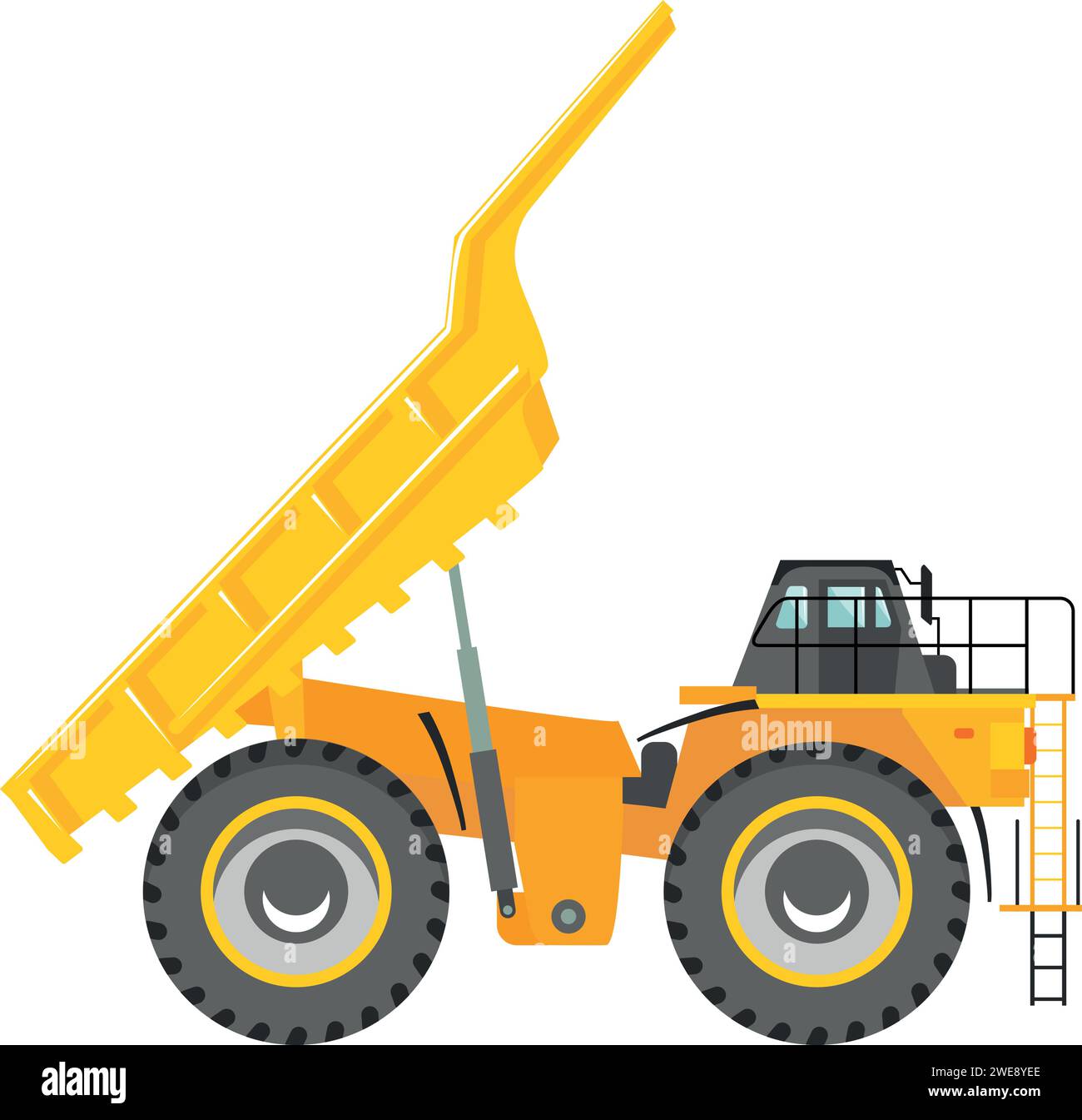 Dump Truck Icon in Flat Style Stock Vector Image & Art - Alamy