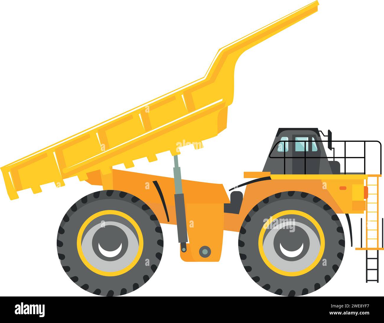 Dump Truck Icon in Flat Style Stock Vector Image & Art - Alamy