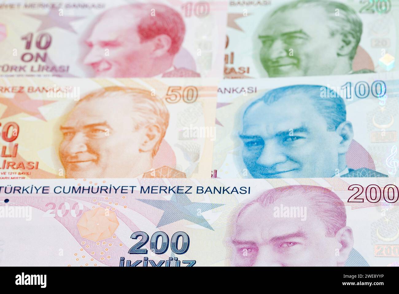 Turkish money - lira a business background Stock Photo