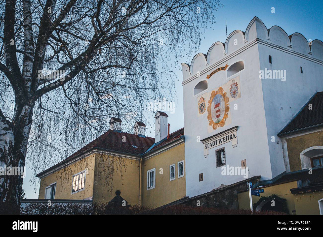 Town gate, Weitra, Waldviertel, Austria Stock Photo