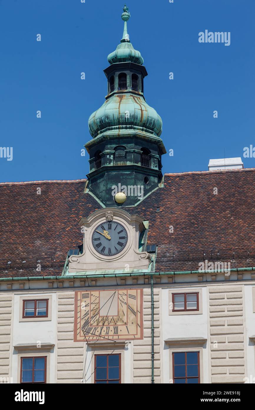 Hofburg Palace Clock Tower Vienna Austria Stock Photo Alamy