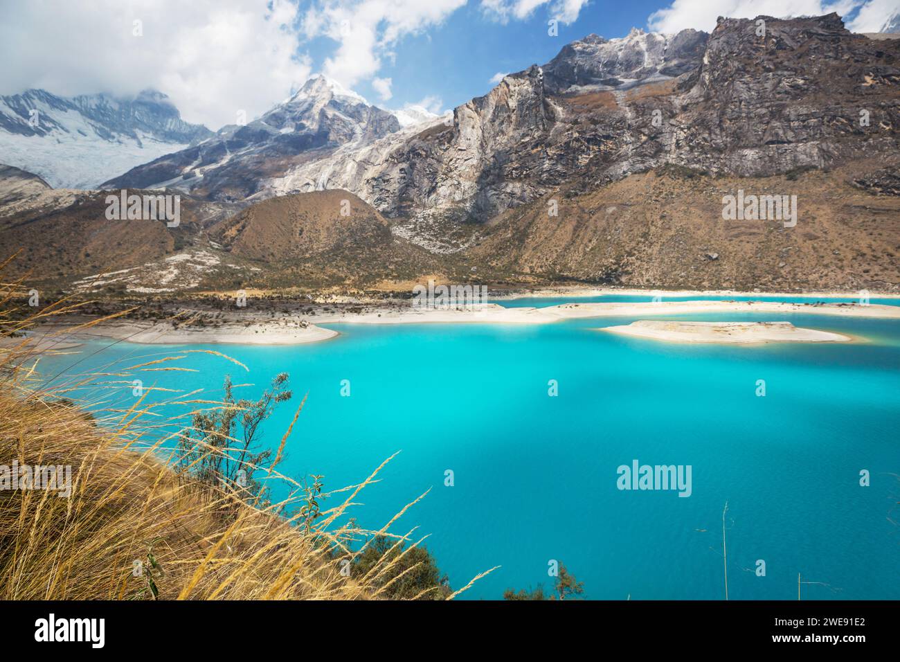 Beautiful lake Paron in Cordillera Blanca, Peru, South America Stock ...